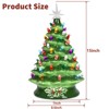 SKONYON 15'' Ceramic Christmas Tree with Colorful Lights, Hand-Painted Glossy Finish and Built-In Power Cord for Holiday Décor - 3 of 4