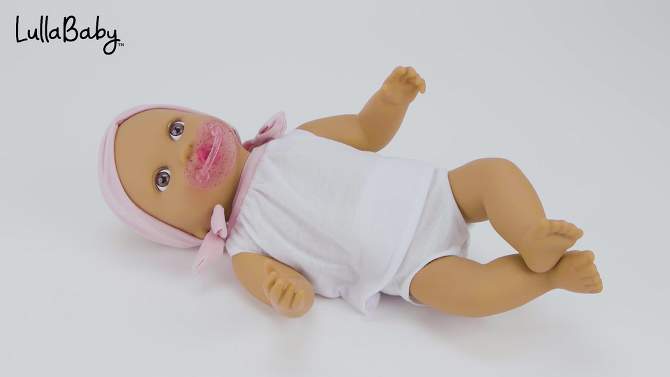 LullaBaby Doll With 2pc Outfit And Pink Pacifier, 2 of 10, play video