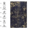 SKRAN Area Rugs, Washable Rug, Low-Pile, Non-Slip, Non-Shedding, Foldable for Living Room, Bedroom, Kitchen, Dining Room Rug, (Black/Gold) - 3 of 4