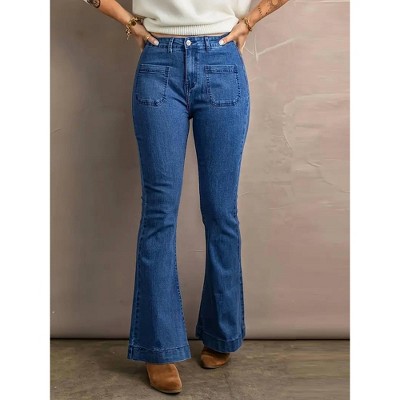 Women's Bell Denim Flare Jean - Shiying Fashion