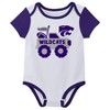 NCAA Kansas State Wildcats Infant Boys' 3pk Bodysuit - 3 of 4