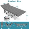 SKONYON Heavy Duty Camping Cot for Adults – Folding Bed with 600 lbs Support, Portable Sleeping Cot with Headrest & Carry Bag - 3 of 4