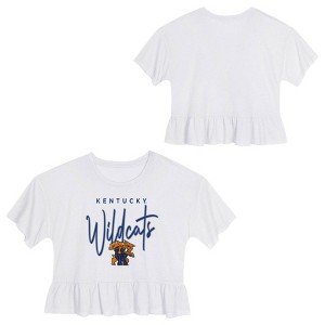 NCAA Kentucky Wildcats Girls' Ruffle T-Shirt - 1 of 3