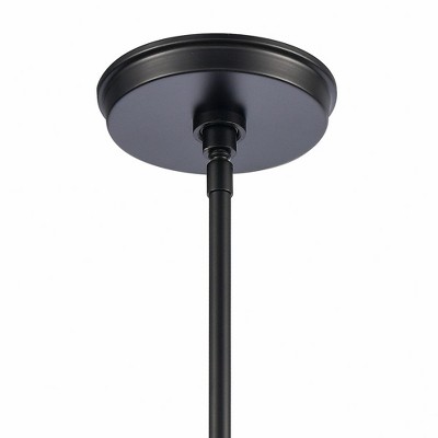 Matte Black and Clear Glass Mini Pendant Light