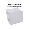 HITOUCH BUSINESS SERVICES Reinforced File Folder 3-Tab Letter Size White 100/Box TR508986/508986 - 3 of 4
