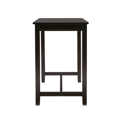 Transitional Walnut Brown Solid Wood 50'' Counter Height Pub Table