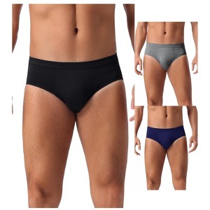 INSPIRE CHIC Men's 3 Pack Underwear Elastic Waist Soft Comfortable Briefs - 1 of 4