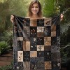 Cozy Plaid Floral Print Flannel Throw Blanket, Versatile All Season Comfort, Perfect Gift Idea, Christmas Gift. - 3 of 4