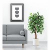 Artificial Ficus Tree with Natural Wood Trunk, in Plastic Nursery Pot, for Indoor Outdoor House Living Room Office Garden Decor - 2 of 4