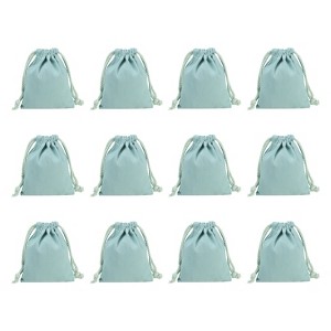 Unique Bargains 100% Cotton Reusable Washable Dust Drawstring Bags 12 Pcs - 1 of 4
