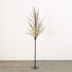 6 ft. Sullivans Christmas Tall Lighted Outdoor Tree, Black - 1 of 3
