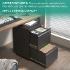 Munora - 2-Drawer Mobile File Cabinet with Lock - Heavy Duty Under Desk Storage - Black - 4 of 4