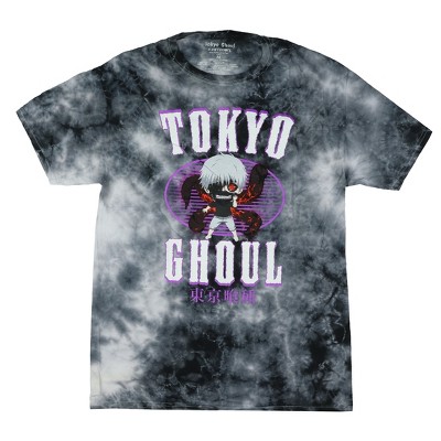 Seven Times Six Tokyo Ghoul Anime T-Shirt Men's Chibi Ken Kaneki Rinkaku Kagune Tie Dye Tee Multicolored