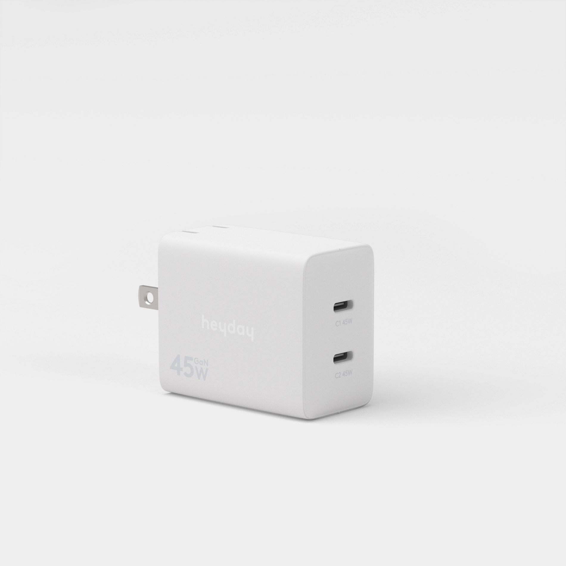 45W Dual USB-C Wall Charger - heyday™ White