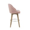 CAVINAS Dining Chairs Kitchen Chairs Side Chair Rounded Back Kitchen Chairs Counter Stool With Swivel Seat, Fabric Accent for Kitchen - 2 of 4