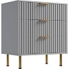 Fluted 5 Drawer Dresser for Bedroom, 47.2" Tall Modern Chest of Drawers with Deep Drawers and Wide Top, Wooden Dresser Organizer - 3 of 4