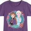 Girls' - Frozen 2 - Anna and Elsa Fitted Short Sleeve Graphic T-Shirt - 2 of 4