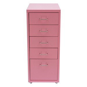 YIYIBYUS Metal File Storage Cabinet with 5 Drawers, Vertical Filing Cabinets with Wheels - 1 of 4