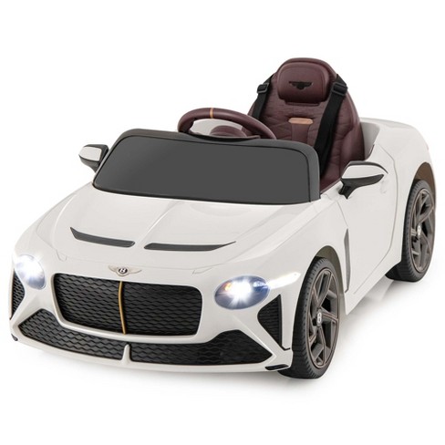 Costway 12V Licensed Bentley Bacalar Kids Electric Ride on Car with Remote Control White