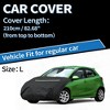 Unique Bargains Car Cover Hood Cover for Regular Car Size l 210D Sino-Chemical Cotton 82.68" Black - 2 of 4