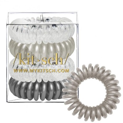 Kitsch 4 Pack Hair Coils - Charcoal