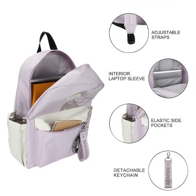 Disney Minnie Mouse Line Art 16.5” Women's Light Pink Backpack — фото 4