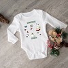 The Juniper Shop Christmas Spirits Green Words Baby Long Sleeve Bodysuit - 18 Month - White - 2 of 3