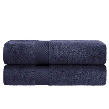 Contemporary Quick-Drying Zero-Twist Cotton 2-Piece Bath Sheet Set byBlue Nile Mills