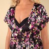 Lands' End Women's Geo Print Textured Twist-Front Shirred Bikini Top - Multi - 3 of 3