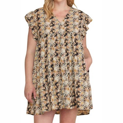 Women's Floral Ruffle Tiered Dress - entro