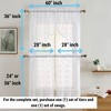 HLC.ME Isabella Floral Rod Pocket Lace Sheer Short Valance for Small Windows, Kitchen and Bathroom - 4 of 4