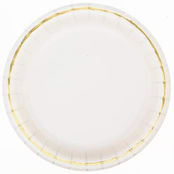 8.5 20ct Dinner Paper Plates Gold - Spritz™ : Target
