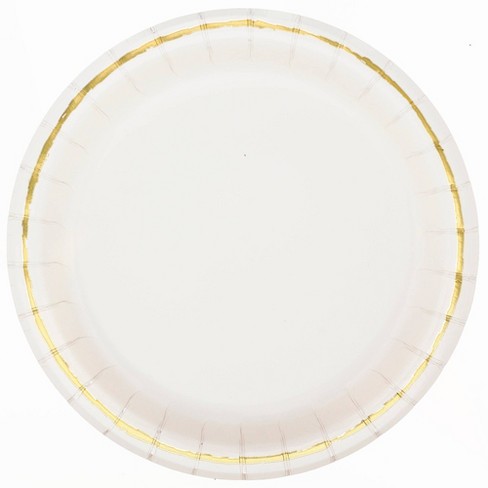 8.5 20ct Dinner Paper Plates Gold - Spritz™