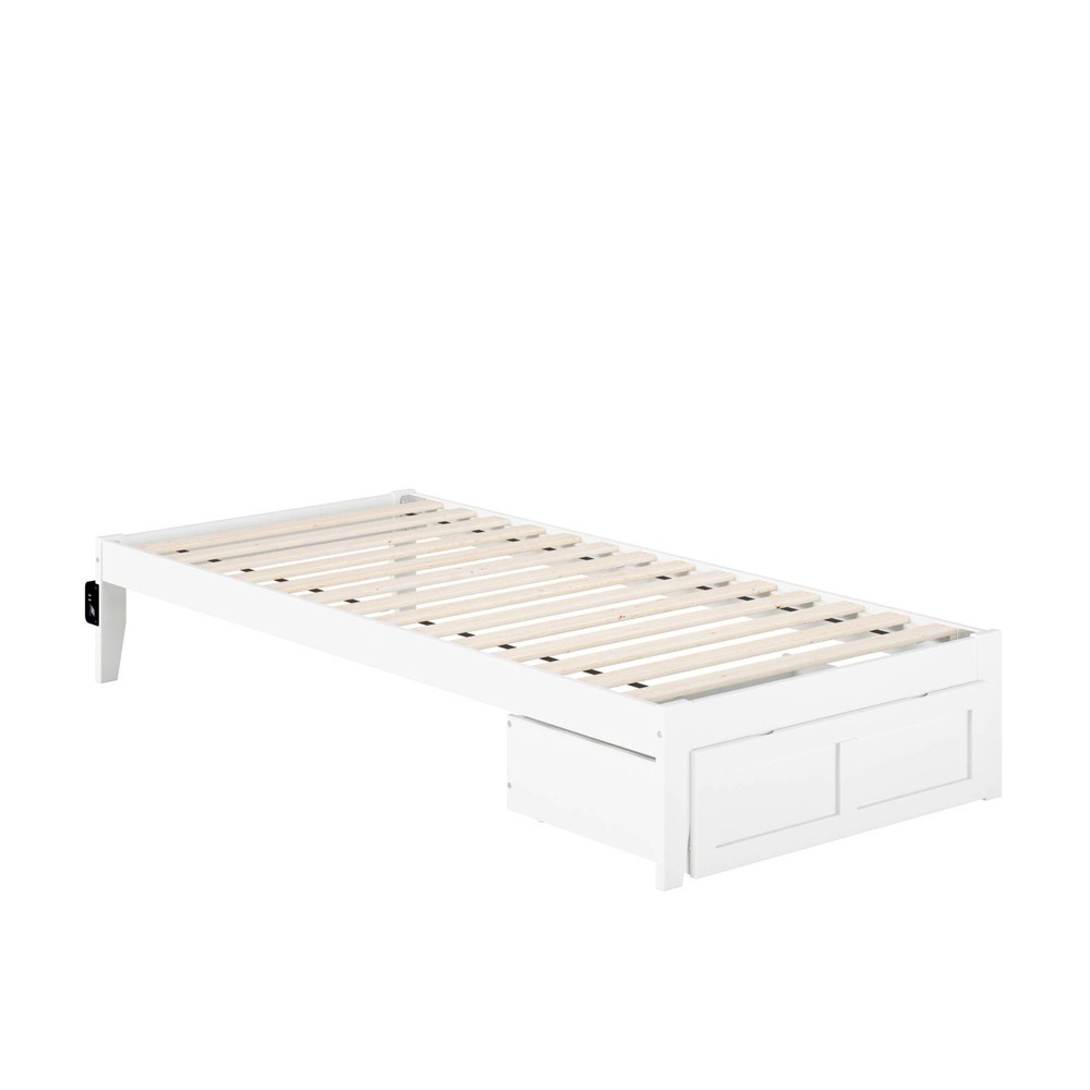 Photos - Bed AFI Twin XL Colorado  with Foot Drawer & USB Turbo Charger White - : Sto 