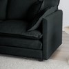 NicBex Couches for Living Room Modern L Shape Sectional Sofa Couch with Ottoman Chenille Upholstered 2 Seater Sleeper Sofa for Bedroom, Black - 4 of 4