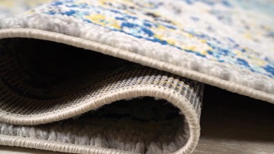 Modern Boho Persian Trellis Rug in Black and Ivory - Easy Clean