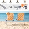 FURNIinspire Outdoor Portable Chair Set of 2 Lightweight for Outdoor Adventures, Orange White, 24.4"*23.6"*36.6" - 4 of 4