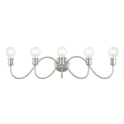 Livex Lighting Lansdale 5 - Light Vanity in  Brushed Nickel