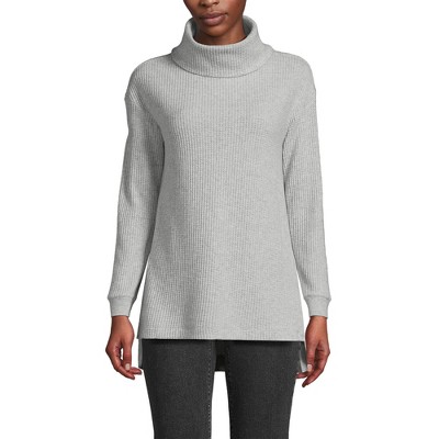 Lands' End Women's Long Sleeve Waffle Cowl Neck Tunic