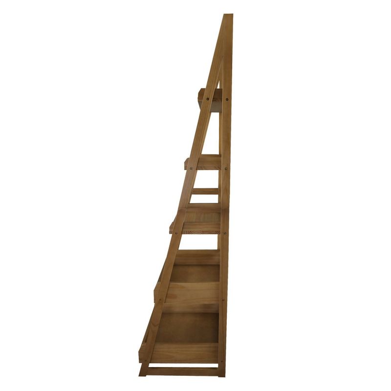 74&#34; 5 Shelf Ladder Bookcase Alpine Gray - Flora Home, 3 of 12