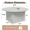 Dyonery Modern Rectangle/Round Coffee Table for Living Room,Engineered Wood Center Coffee Tables for Office Wooden Cocktail Tea Accent Table - 2 of 4