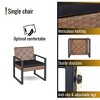 LOVMOR 4-Piece Morden Patio Furniture Set, Acacia Wood Table Top, for Outdoor Balcony, Porch, Garden, Backyard, Lawn, Black & Light Brown - 4 of 4