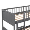 NicBex Twin Size Bunk Bed "L" Shape Pinewood Frame Triple Bed Frame with 2 Storage Drawers, Guardrails and Ladder, No Box Spring Required - image 4 of 4