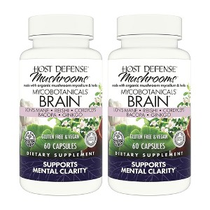 Host Defense MycoBotanicals Brain Capsules, 120 ct (Pack of Two 60 ct Units) - 1 of 4