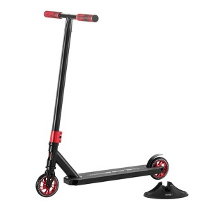 VEVOR Stunt Scooter,Pro Complete Trick Scooters for Kids Ages 11-13 Years, Adults, Boys,and Girls,Double Layer Lightweight Aluminum Deck,Black & Red - 1 of 4