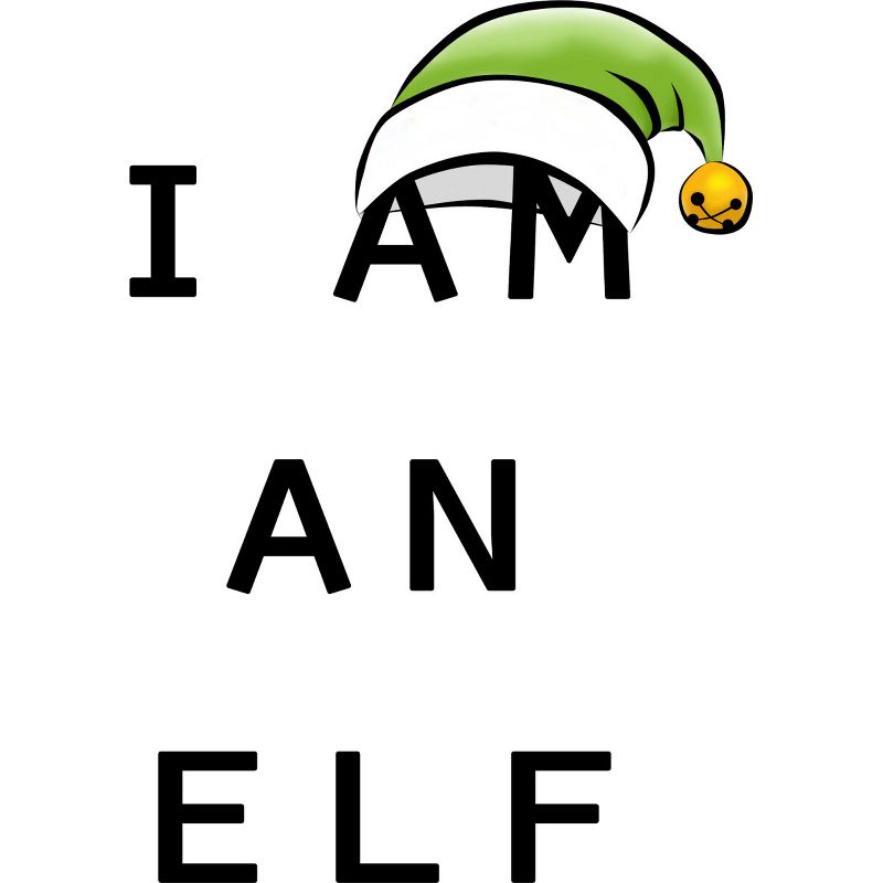 Junior's Design By Humans Christmas Family Print Sets \ I am an elf By Satoshy T-Shirt, 2 of 4