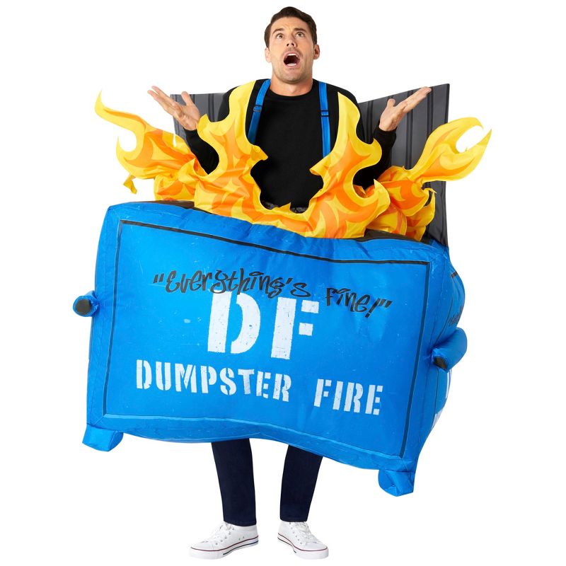 Rubies Dumpster Fire Adult Inflatable Costume, 5 of 6