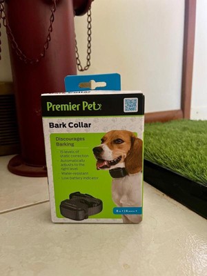 Premier Pet Rechargeable Bark Adjustable Collar - Black : Target