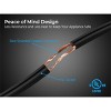 Monoprice Power Cord - 6 Feet - Black | Non-Polarized NEMA 1-15P to Non-Polarized IEC 60320 C7, 18AWG, 10A/1250W, 125V - 4 of 4