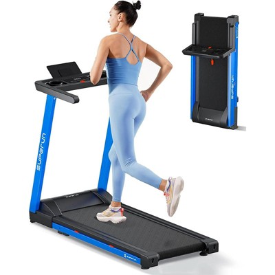 Superun Folding Treadmill with Incline, 300 LBS Weight Capacity, Compact Portable Treadmill